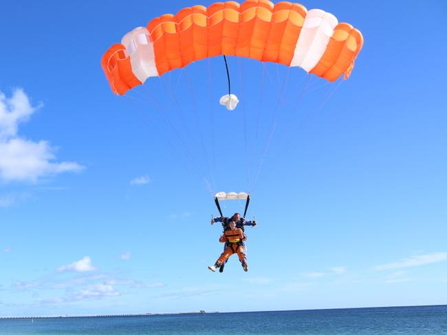 Escape Travel WA Tourism Awards Brad Elborough: Category 13 Southern Skydivers.2014 Perth Airport WA Tourism Awards. Gold Medal. Category 13 – Adventure Tourism. Southern Skydivers. Parachute landing on the beaches of the Busselton foreshore. Supplied by Southern Skydivers. Free use. No Credit necessary.