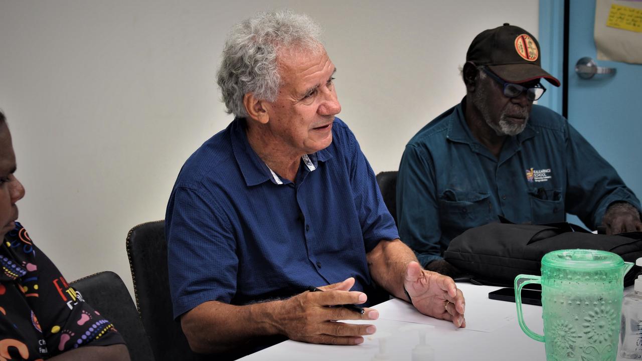 No More anti-domestic violence campaigner Charlie King in Kalkaringi. Picture: Jason Walls