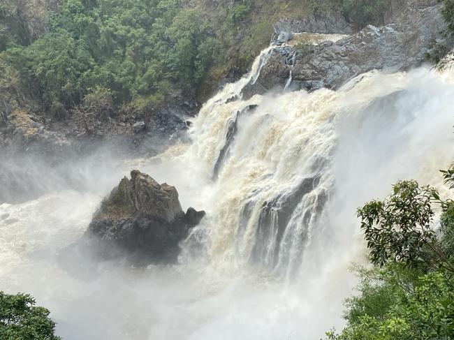 The Barron Falls near Cairns after the floods. Picture: Tanya French