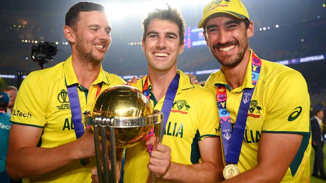 Australia will be without their star pace trio Josh Hazlewood, Pat Cummins and Mitchell Starc Picture: Getty Images