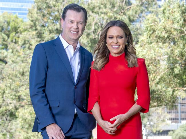 Mark Ferguson and Angela Cox from Network 7 in Parramatta Park. Photo Jeremy Piper