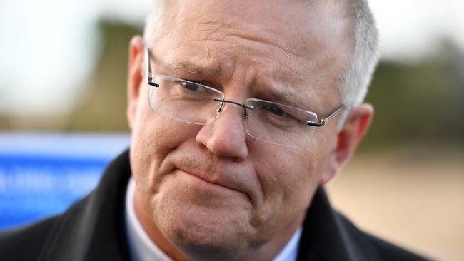 BURNIE, AUSTRALIA - MAY 14:  Prime Minister Scott Morrison campaigns at the Cam River Bridge May 14, 2019 at Somerset, 7km west of Burnie, Tasmania, Australia. The Australian federal election is May 18.  (Photo by Mick Tsikas-Pool/Getty Images)