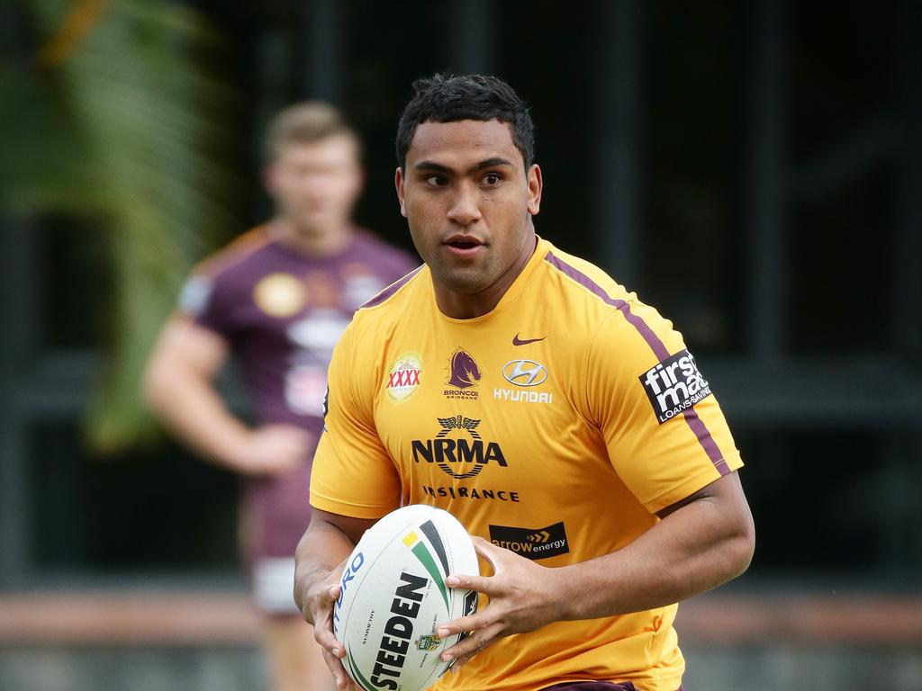 Tevita Pangai Jr. Brisbane Broncos training, Red Hill. Photographer: Liam Kidston.