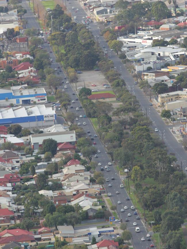 The huge swathe of land down the middle of Port Road.