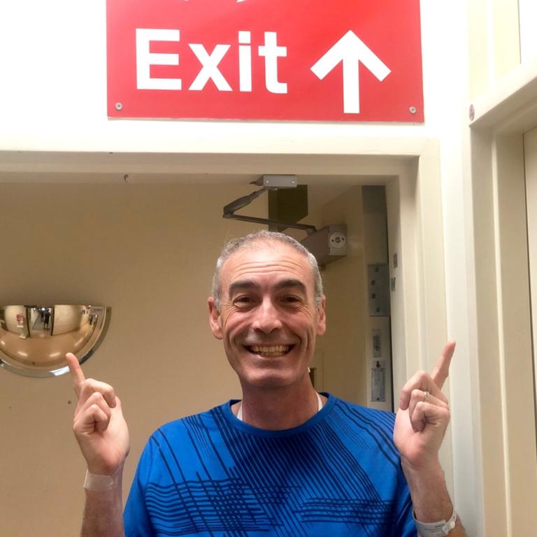 Wiggle Greg Page has been discharged from hospital after last weeks heart attack. Picture: Twitter