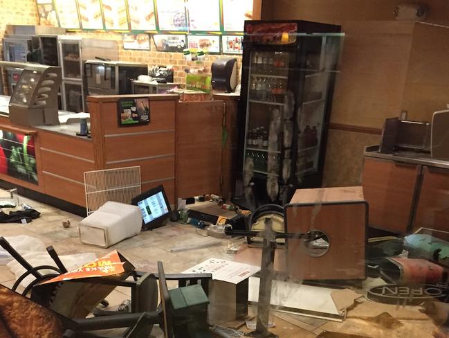 The wrecked Subway store Picture: Carolyn Hall/KTVA