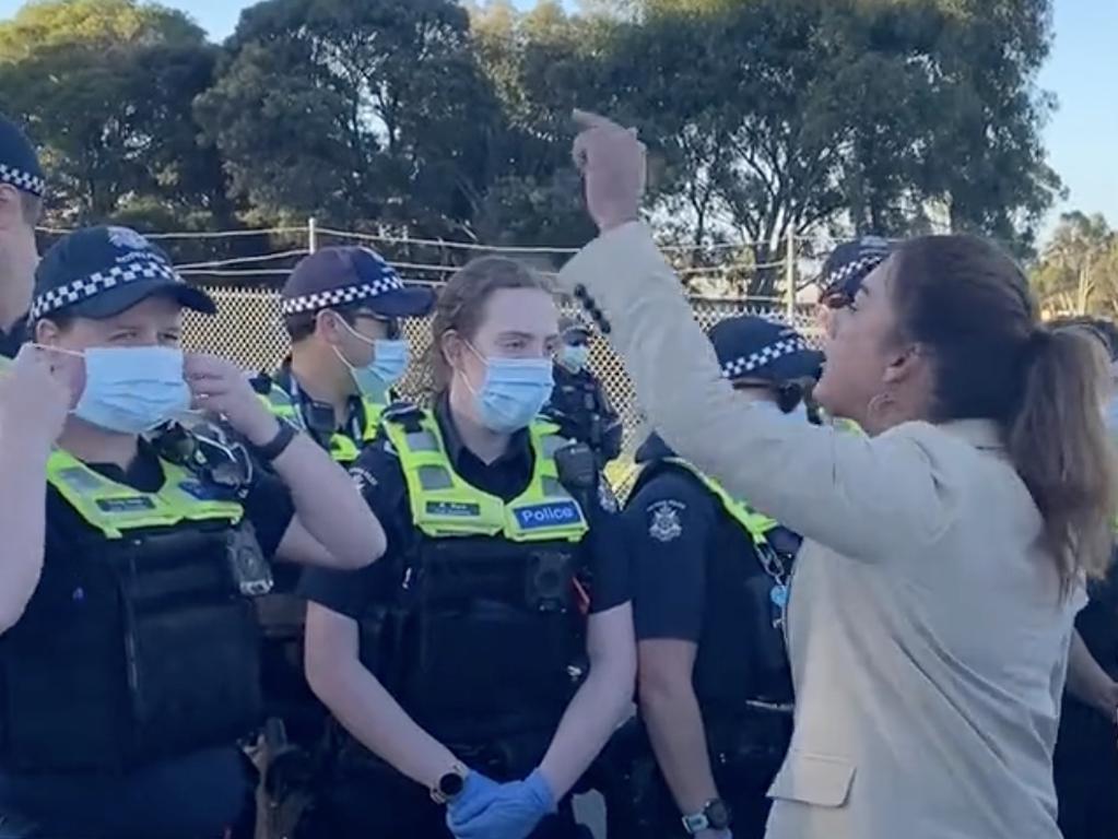 Greens senator Lidia Thorpe was out of line, Victoria’s top cop says. Picture: Twitter/@SenatorThorpe