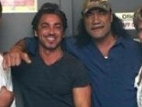 Semi 'Tongan Sam' Ngata with John Ibrahim.