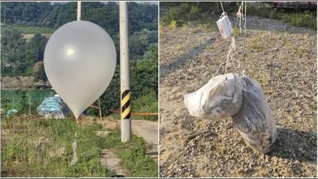 North Korea sends balloons carrying excrement to South Korea as 'Gift'