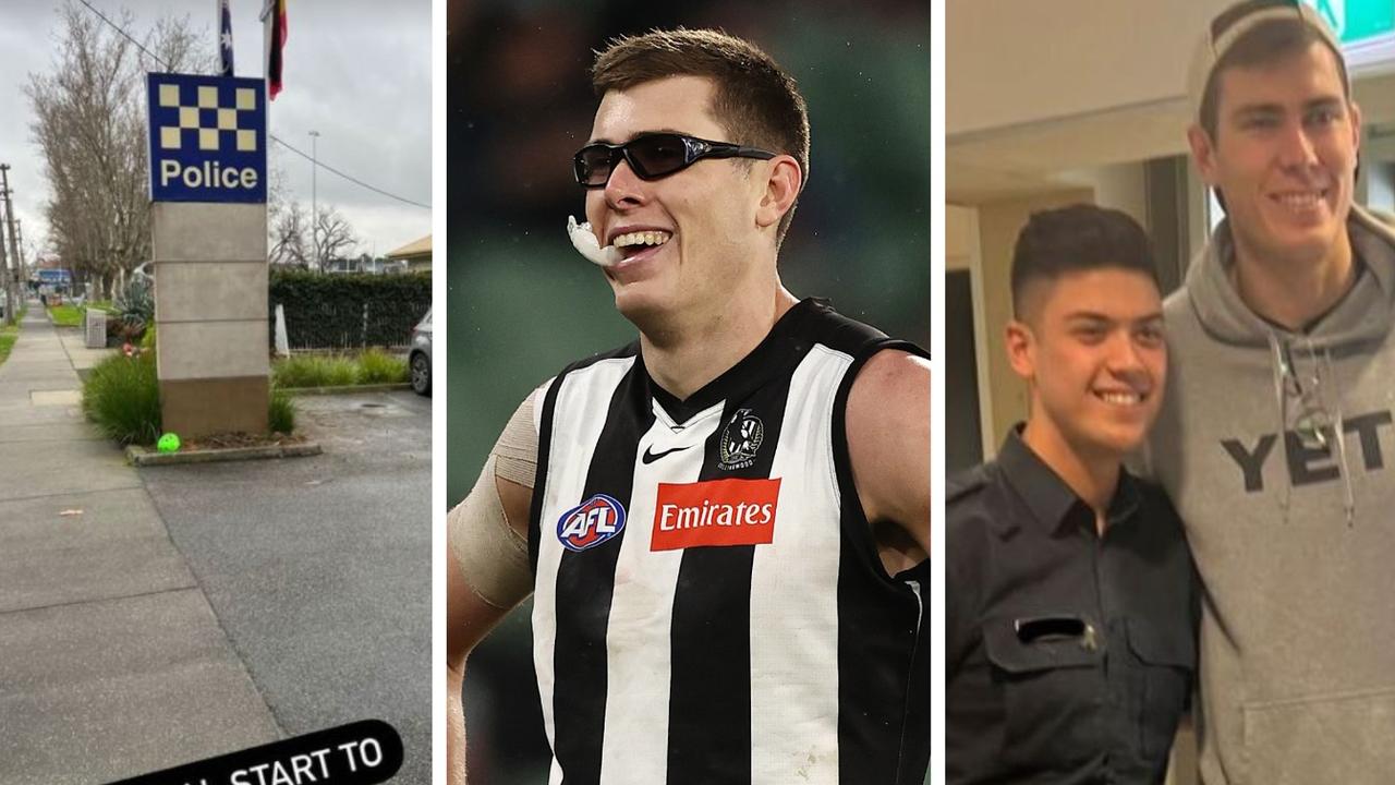 Collingwood ruckman Mason Cox is pleading for the return of his prescription glasses.