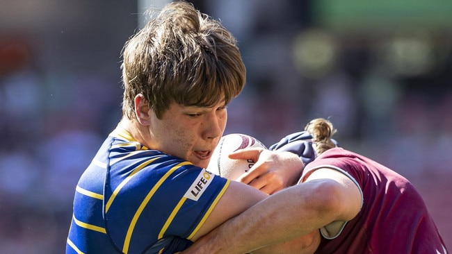 Nick Bloomfield in action for Easts in the Colts 1 grand final against UQ. Pic: Brendan Hertel/QRU.