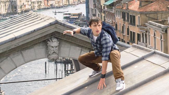 Tom Holland as Peter Parker in <i>Spider-Man: Far From Home</i>.