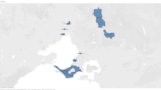 The outskirts of Melbourne saw increased risk should a COVID-19 cluster occur.