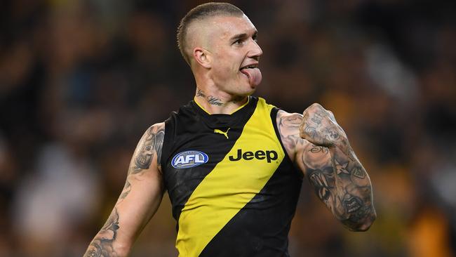 Dustin Martin will be in the mix for back-to-back Brownlow Medals. Picture: AAP Images