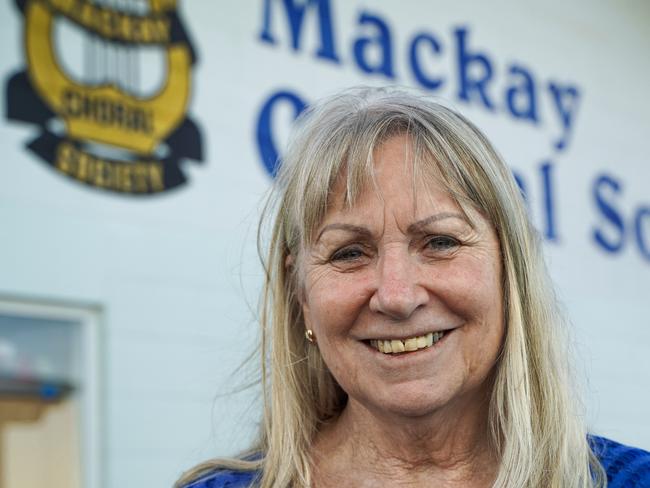 Mackay Choral Society president Jeanette Oberg never outgrew her childhood love of music, finding others with the same passion in the Mackay club of 76 years. Picture: Heidi Petith