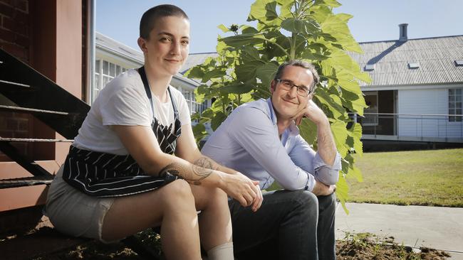 Agrarian Kitchen Eatery head chef Ali Currey-Voumard, left, and owner Rodney Dunn have numerous culinary accolades under their belts. Picture: MATHEW FARRELL