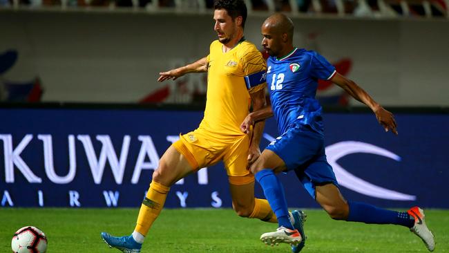 Leckie battles Hamad Alharbi of Kuwait . Picture: Tom Dulat/Getty Images