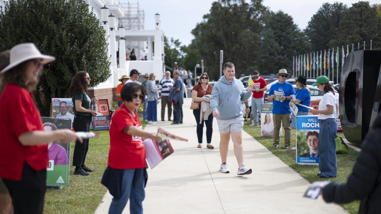 Aussies have to mark two ballot papers to cast their votes. Picture: NewsWire / Martin Ollman