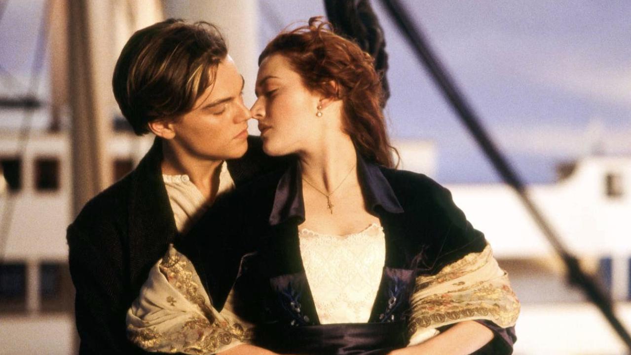With <i>Titanic</i> co-star Leonardo DiCaprio.