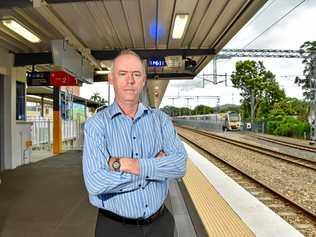 Jeff Addison from Sunshine Coast Rail Back on Track at the Nambour Train Station. Picture: Warren Lynam