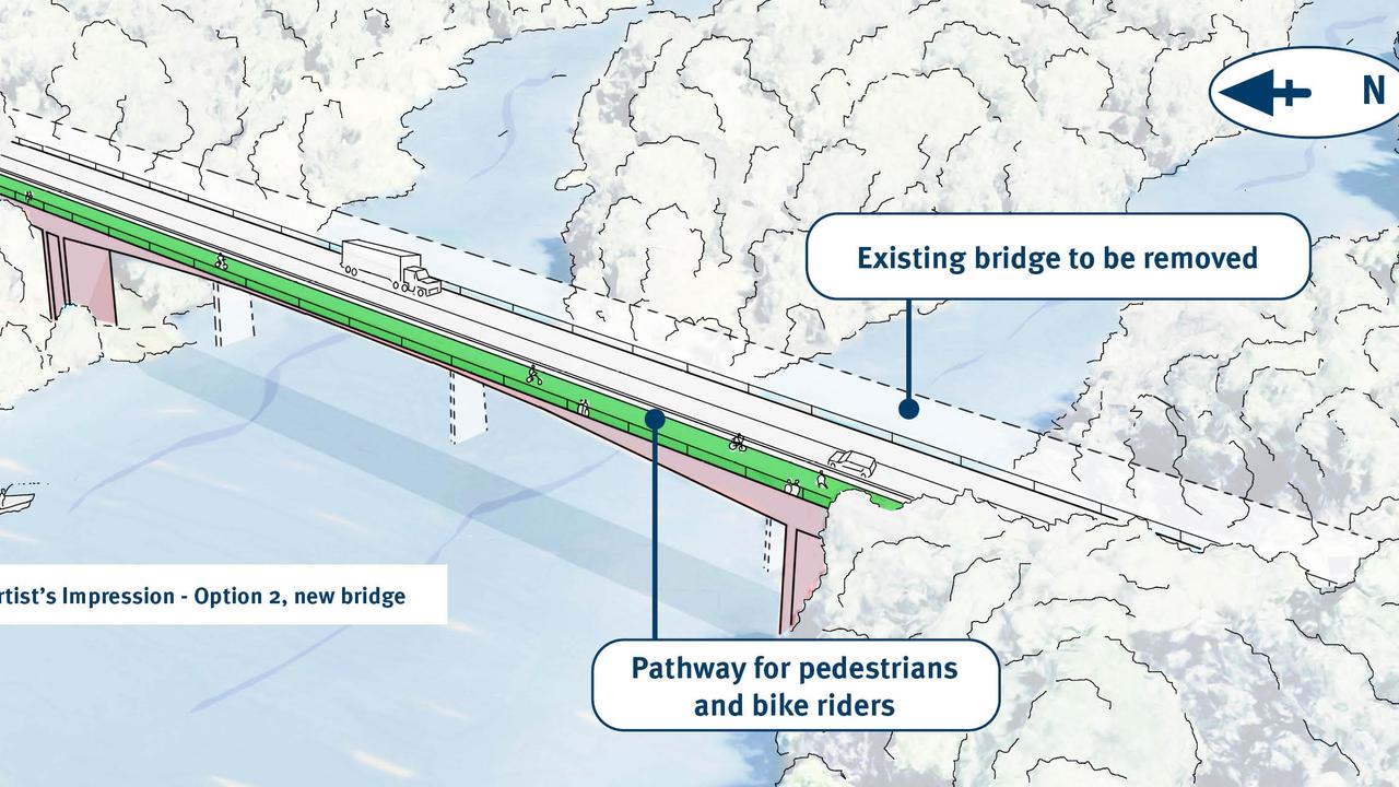 An artist's impression of the new bridge solution for the crossing of Barron River at Kuranda. Picture: TMR