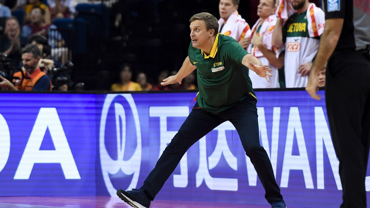 Lithuania's coach Dainius Adomaitis wasn’t happy.