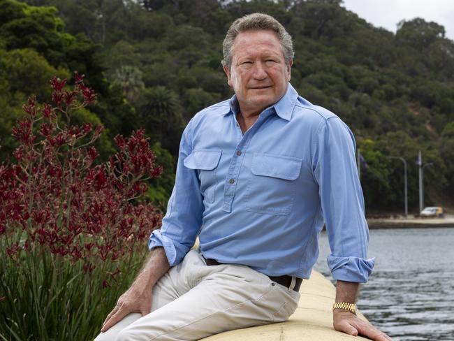 Andrew Forrest pictured along Swan River, Perth WA. Forrest has written a letter to Facebook CEO Mark Zuckerberg criticising his lack of action over fake ads.PHOTO: MARIE NIRME