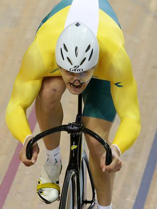 Matthew Glaetzer in action in the Men's Sprint at the Commonwealth Games. Picture: Adam Head