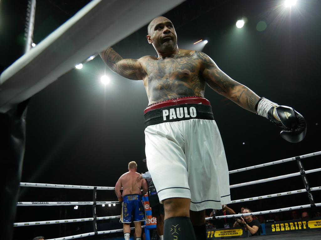 Junior Paulo at the Battle of the Reef fight night at the Townsville Entertainment and Convention centre, October 7 2023. Picture: Blair Jackson.