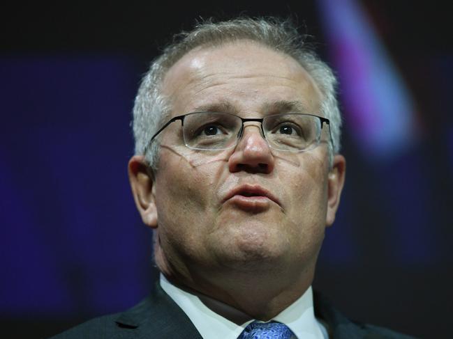 ADELAIDE, AUSTRALIA - NewsWire Photos September 26, 2020: Prime Minister Scott Morrison during The Liberal Party South Australian State Council meeting in Adelaide. Picture: NCA NewsWire / David Mariuz