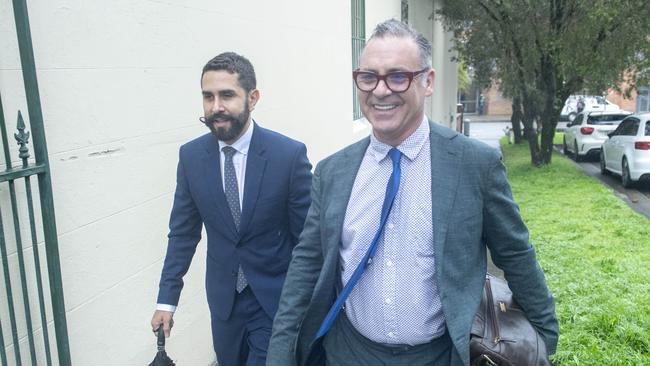 O'Keefe was seen smiling as he left Waverley court in Sydney last month. Picture: NewsWire / Jeremy Piper