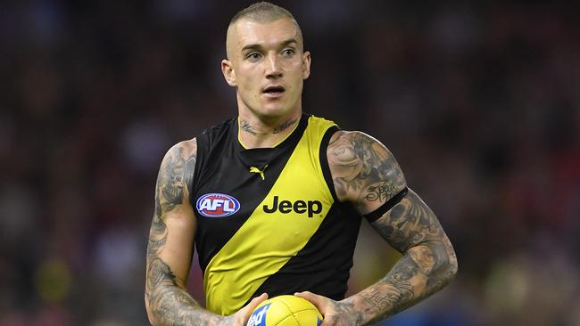 Dustin Martin was in top form on Sunday night. Picture: AAP Images 