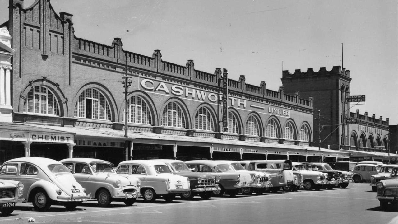 The Cashworth Limited building on Grote St, 1960. The Central Market is behind the building.