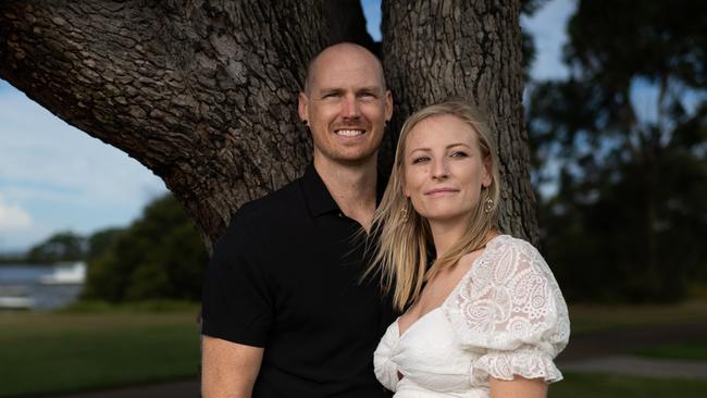 Dani and Scott White are expecting a baby after falling pregnant through an IVF cycle donation. Photo: Dan Peled Photography