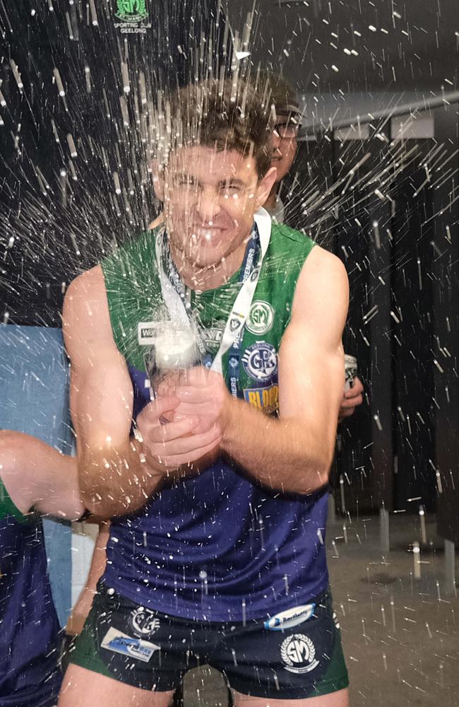 Football: GFL Grand Final day Senior footy grand final between St Mary's and Leopold St Mary'&#149;s winners with 16 Damian McMahon Picture: Mark Wilson