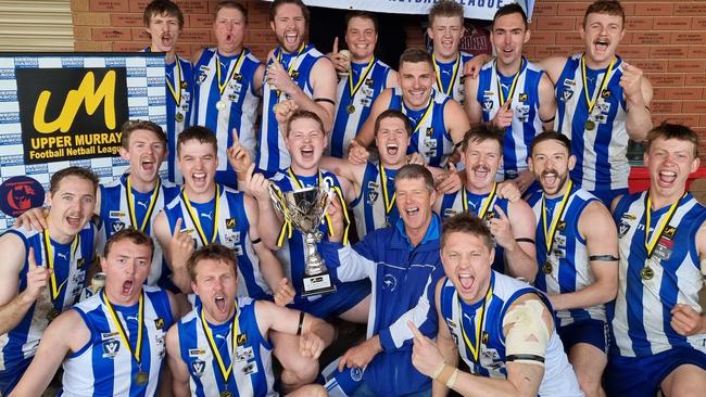 Tumbarumba won the senior premiership last year in the Upper Murray Football League. Picture: Nadia Edwards.