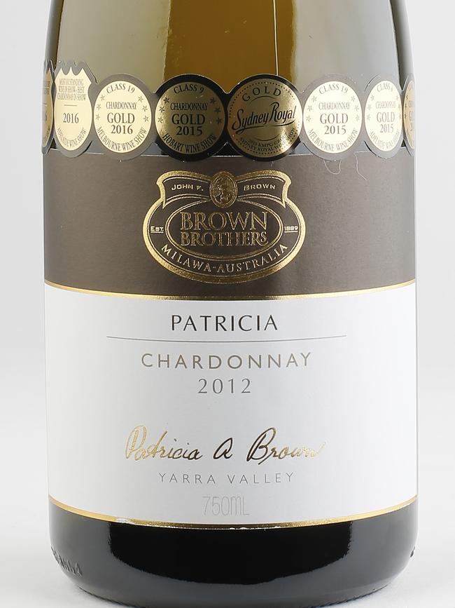 The PM has a bottle of the Brown Brothers Patricia Chardonnay.