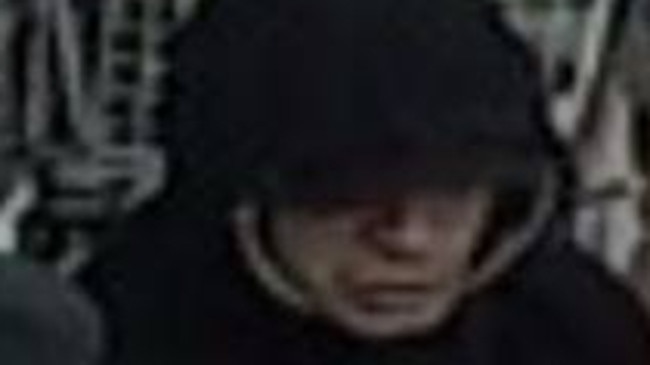 Police released CCTV footage of the alleged pizza shop bandit.