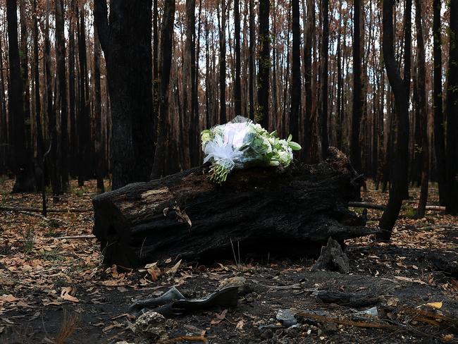 The bushland in Scarsdale where Hannah McGuire’s body was discovered in a burnt-out car. Picture: Ian Currie