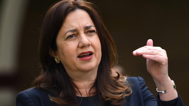 Queensland Premier Annastacia Palaszczuk has been grilled over market research into Queensland’s Covid-19 response. Picture: NCA NewsWire / Dan Peled