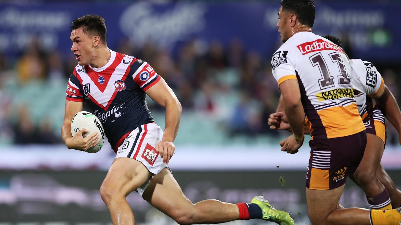 Joseph Manu is off-contract with the Roosters at the end of next season. Picture: Matt King/Getty Images