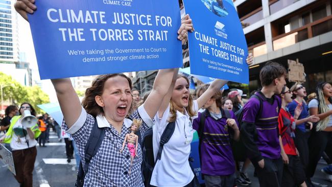 Hundreds turn out for the School Strike 4 Climate. Picture: Mark Stewart