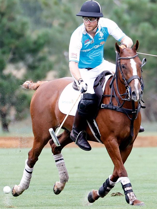 Prince Harry at a polo match Picture: Sentbale ISPS Handa Polo Cup 2021