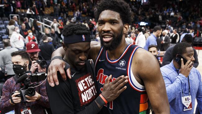 Joel Embiid led the way for Philadelphia. Cole Burston/Getty Images/AFP