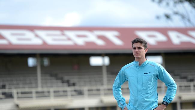 WHERE IT AL BEGAN: Gympie long distance runner Jack Curran, pictured at Albert Park in about 2011.