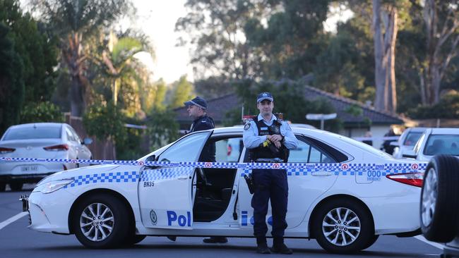 Police at the scene of the Craig Anderson murder in Meridian Pl, Doonside, on May 28. Picture: John Grainger