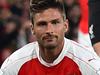 Arsenal's French striker Olivier Giroud (bottom) reacts after missing a shot on goal during the English Premier League football match between Arsenal and Liverpool at the Emirates stadium, north London on August 24, 2015. AFP PHOTO / BEN STANSALL RESTRICTED TO EDITORIAL USE. No use with unauthorized audio, video, data, fixture lists, club/league logos or 'live' services. Online in-match use limited to 75 images, no video emulation. No use in betting, games or single club/league/player publications.