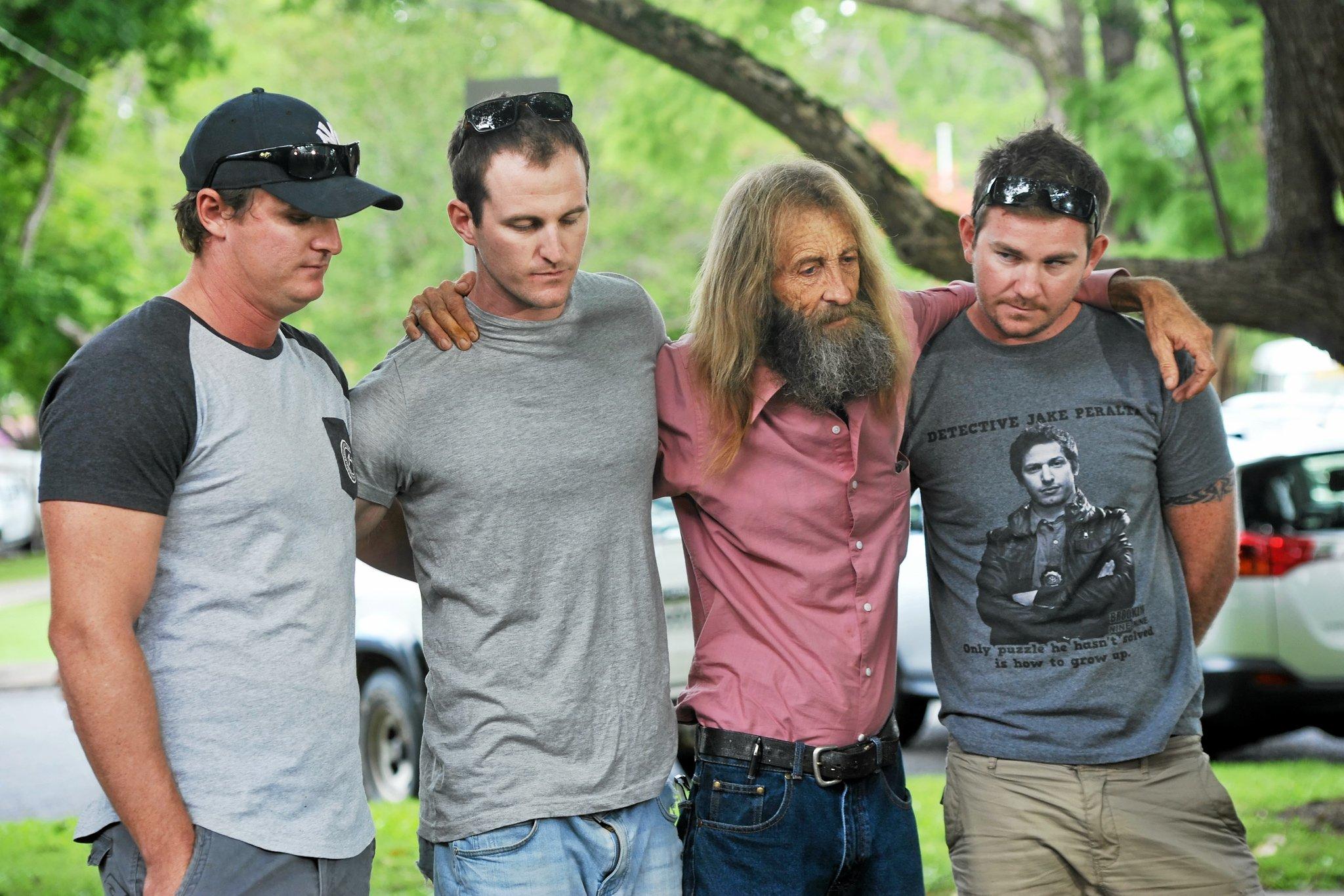 Press conference at the Grafton Police Station about Sharon Edwards being missing, which has now become murder. Three sons are Josh [who spoke], Zac and Eli with their Dad John Edwards.  Photo: Leigh Jensen / Daily Examiner April 1, 2015. Picture: Leigh Jensen