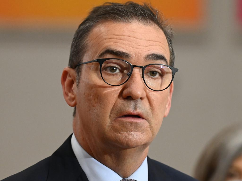South Australian Premier Steven Marshall provided the update via video from isolation on Monday. Picture: NCA NewsWire/Naomi Jellicoe