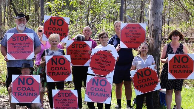 Residents protesting the proposed route through Flagstone welcomed the ALP pledge to investigate the rail plan. 